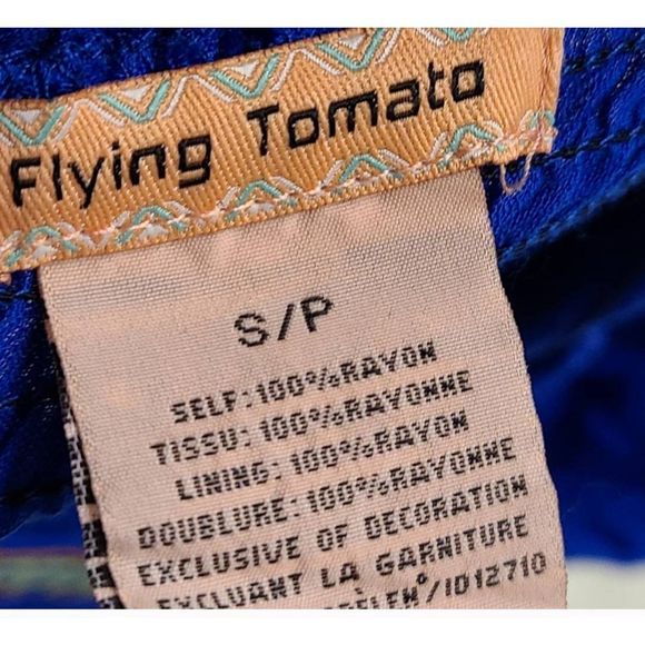 Flying Tomato Blue Embroidered Dress Small - Picture 7 of 7